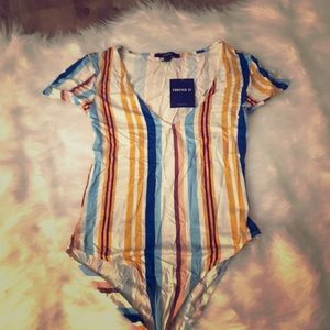 Striped bodysuit